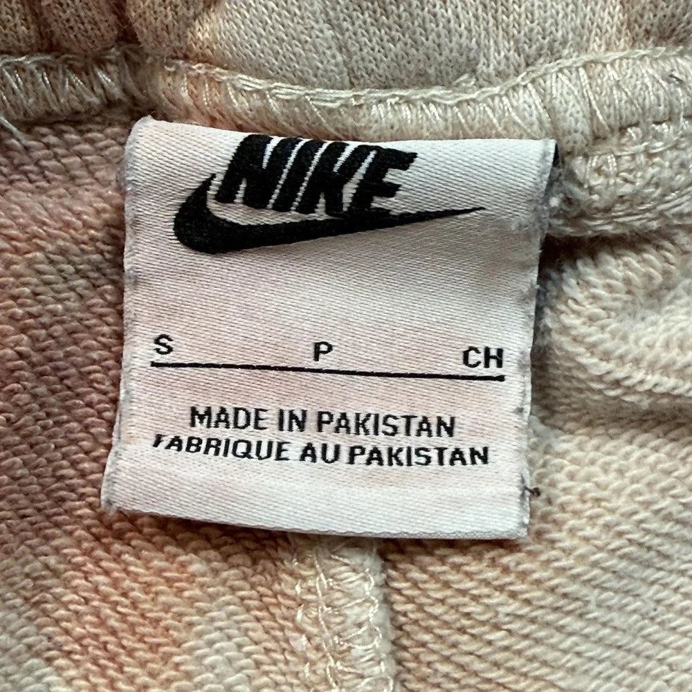 Nike Shorts Youth Small Beige Pink Tie Dye French Terry Beaverton With‎ Daisy